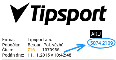 Tipsport kontrola tiketu