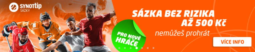 Uvítací bonus 500 Kč Synottip bonusový kód