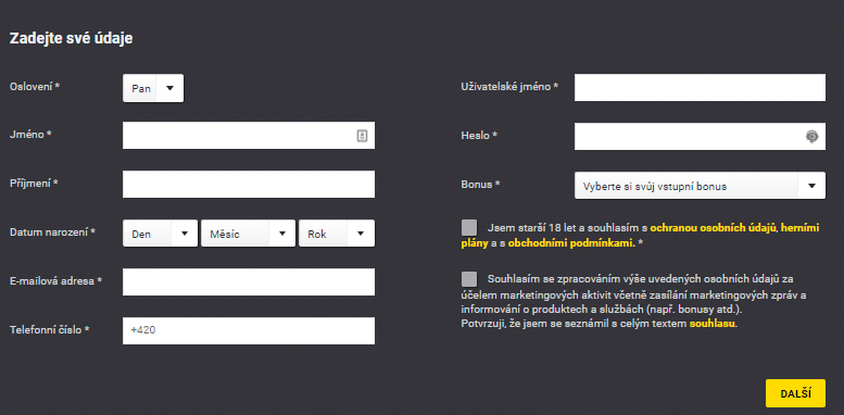 Registrace fortuna aplikace fortuna