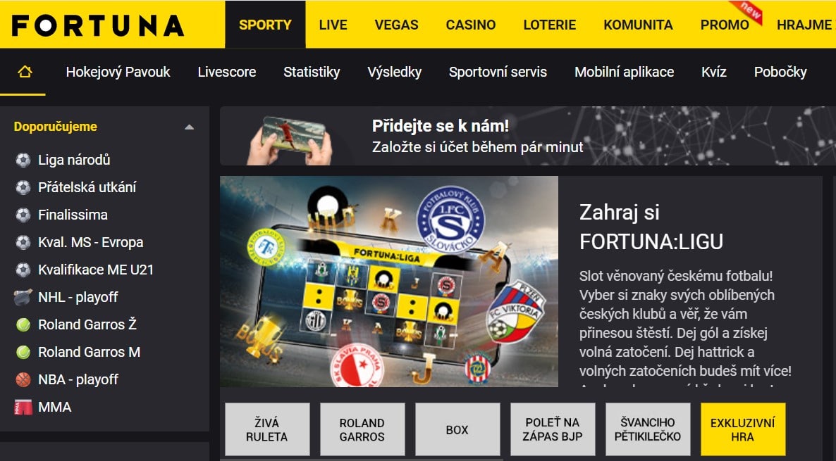 Promo kód fortuna Platforma Fortuna